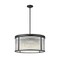 Z-Lite Carnaby Chandelier, 6-Light, 24.25 In.W x 12 In.H, Matte Black/Clear Ribbed 7504P24-MB - alternate 4